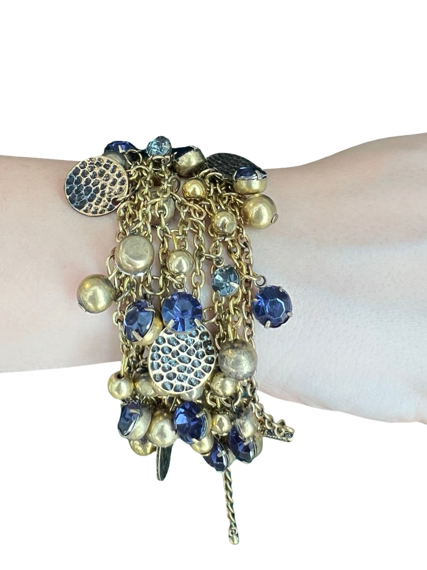 Bracelet Il Baco Da Seta Chains Medals And Stones Blue