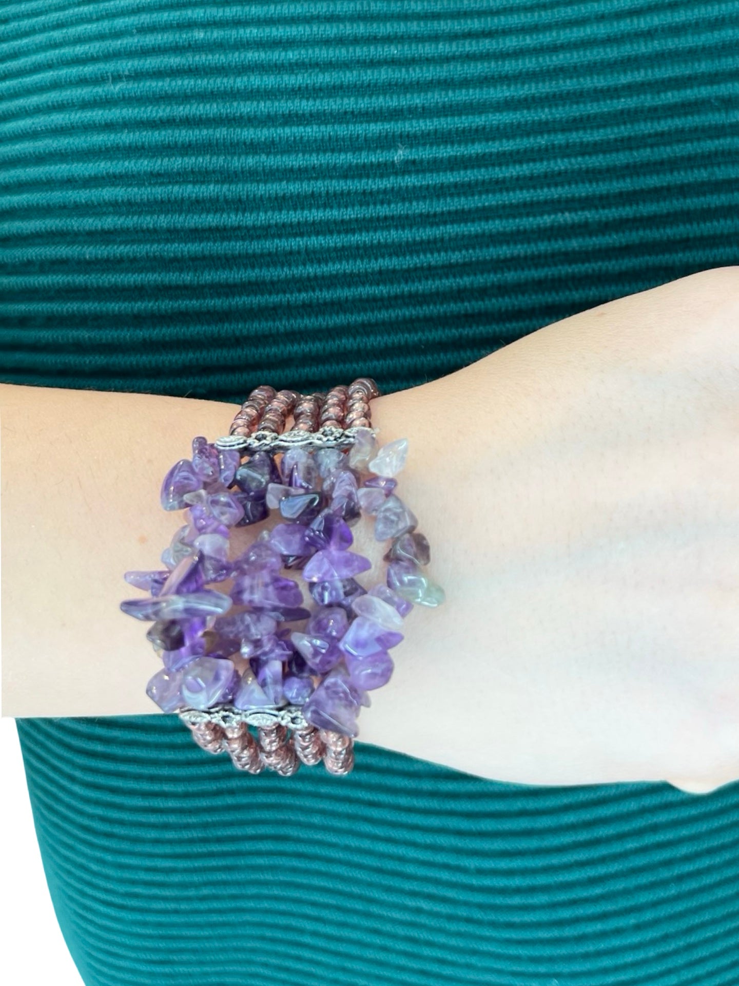 Bracelet Il Baco Da Seta Purple Stone Beads