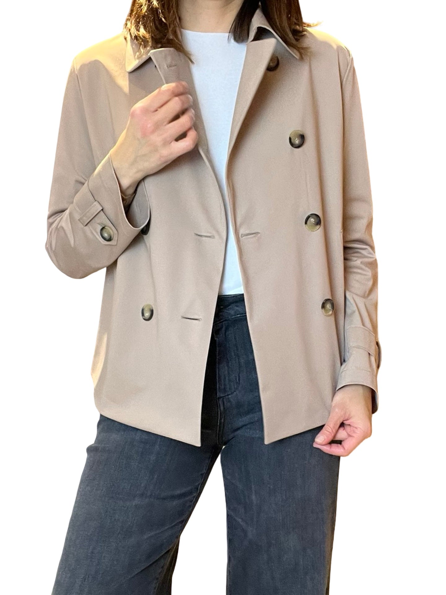 Harris Wharf London - Veste trench en laine camel