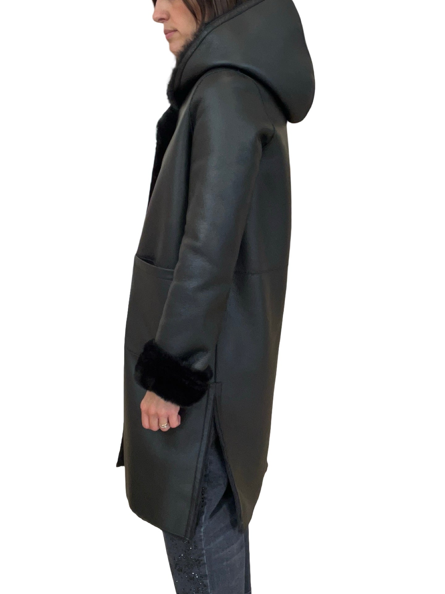 Abrigo VLab Stormy Capucha Negro