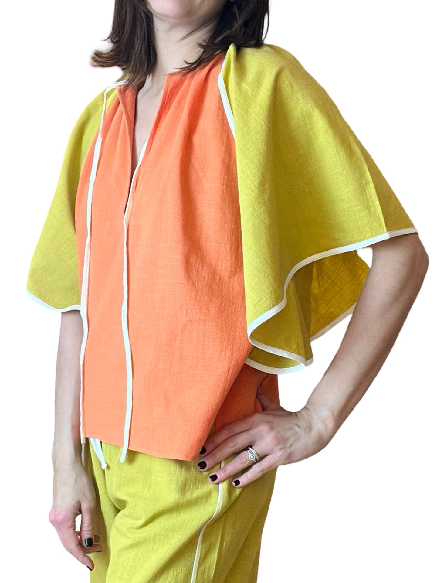 Blusa Mapoésie Lazos Bicolor