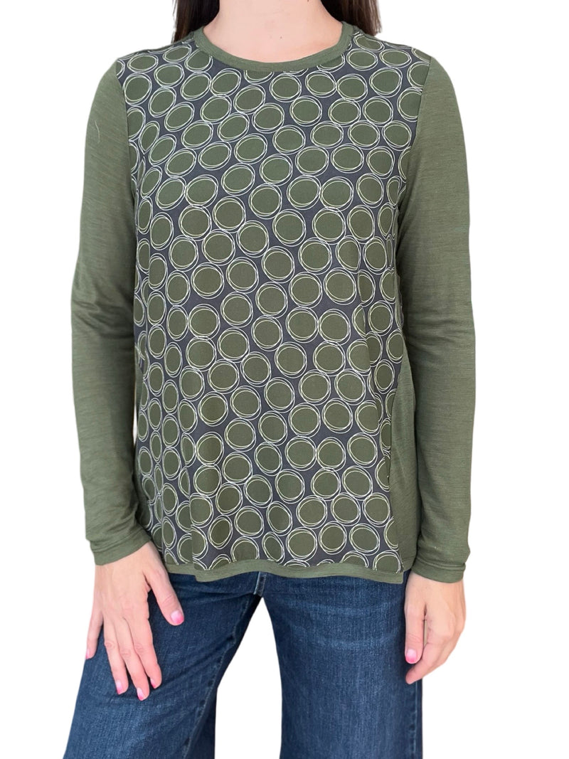 Whyci Silk and Circle Knit T-shirt