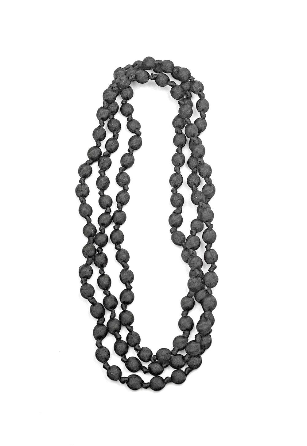 Collar  Il Baco Da Seta Bolas Seda Gris Topo