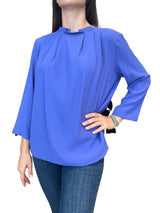 Conti Lightweight Blouse with Gathered Neck