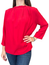 Conti Lightweight Blouse with Gathered Neck