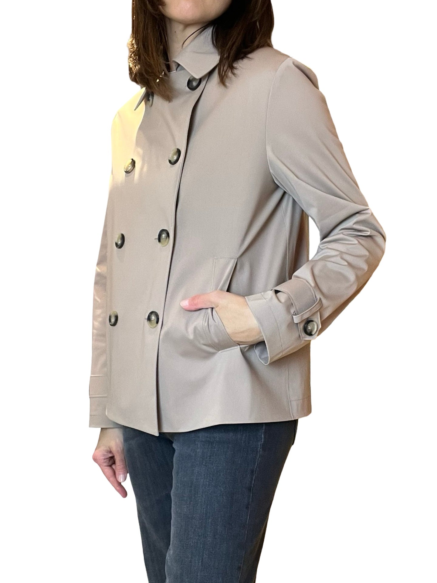 Harris Wharf London Trench Wool Camel Jacket