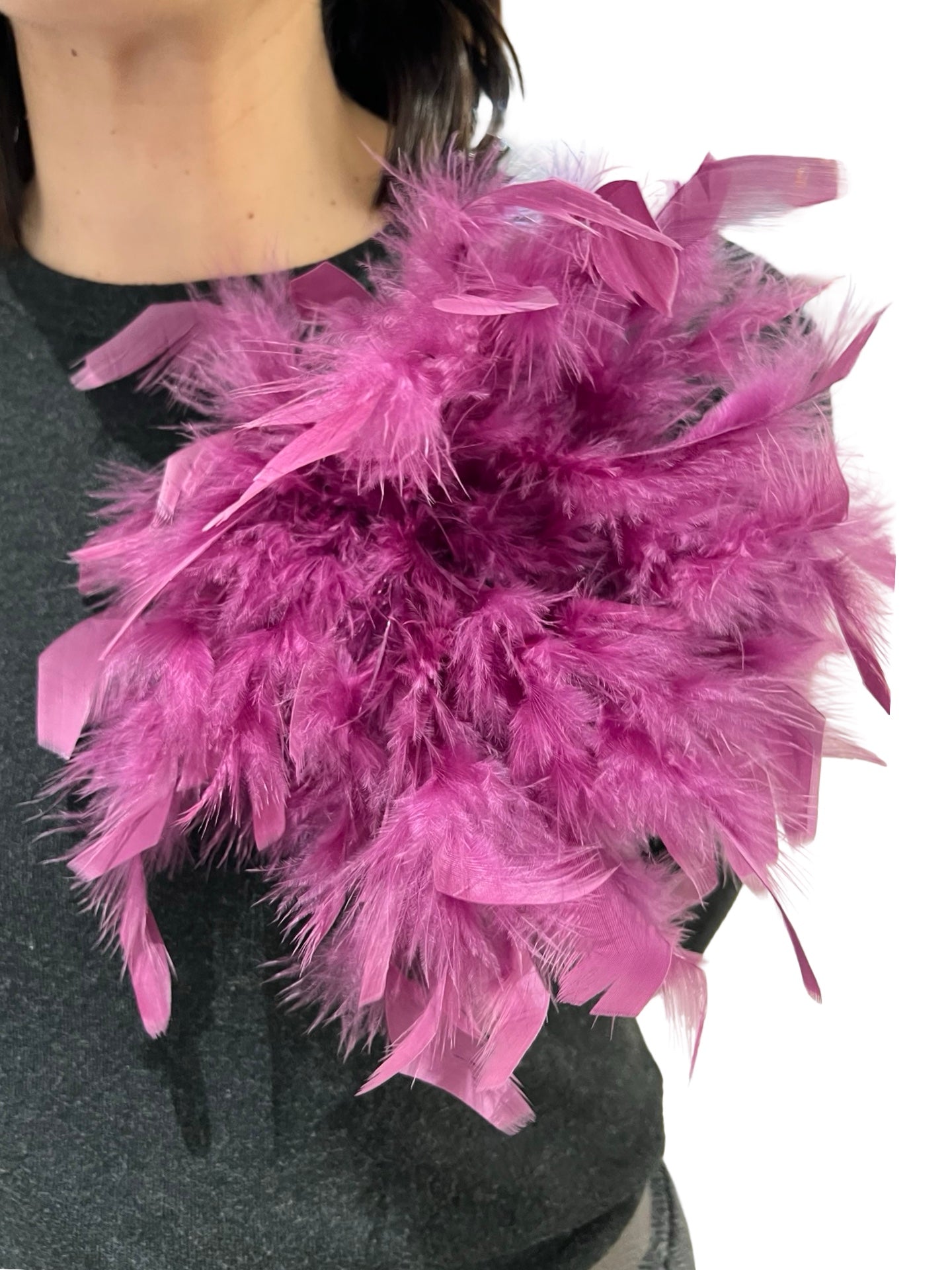 Broche Il Baco Da Seta Plumas Morado