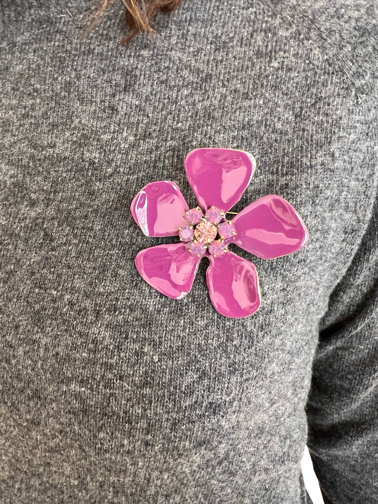 Broche Unique Flor Morado