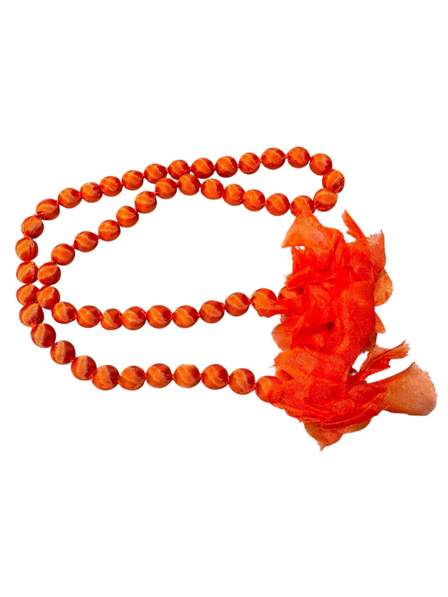 Collana Il Baco Da Seta Palline di seta Doan con fiori d'arancio