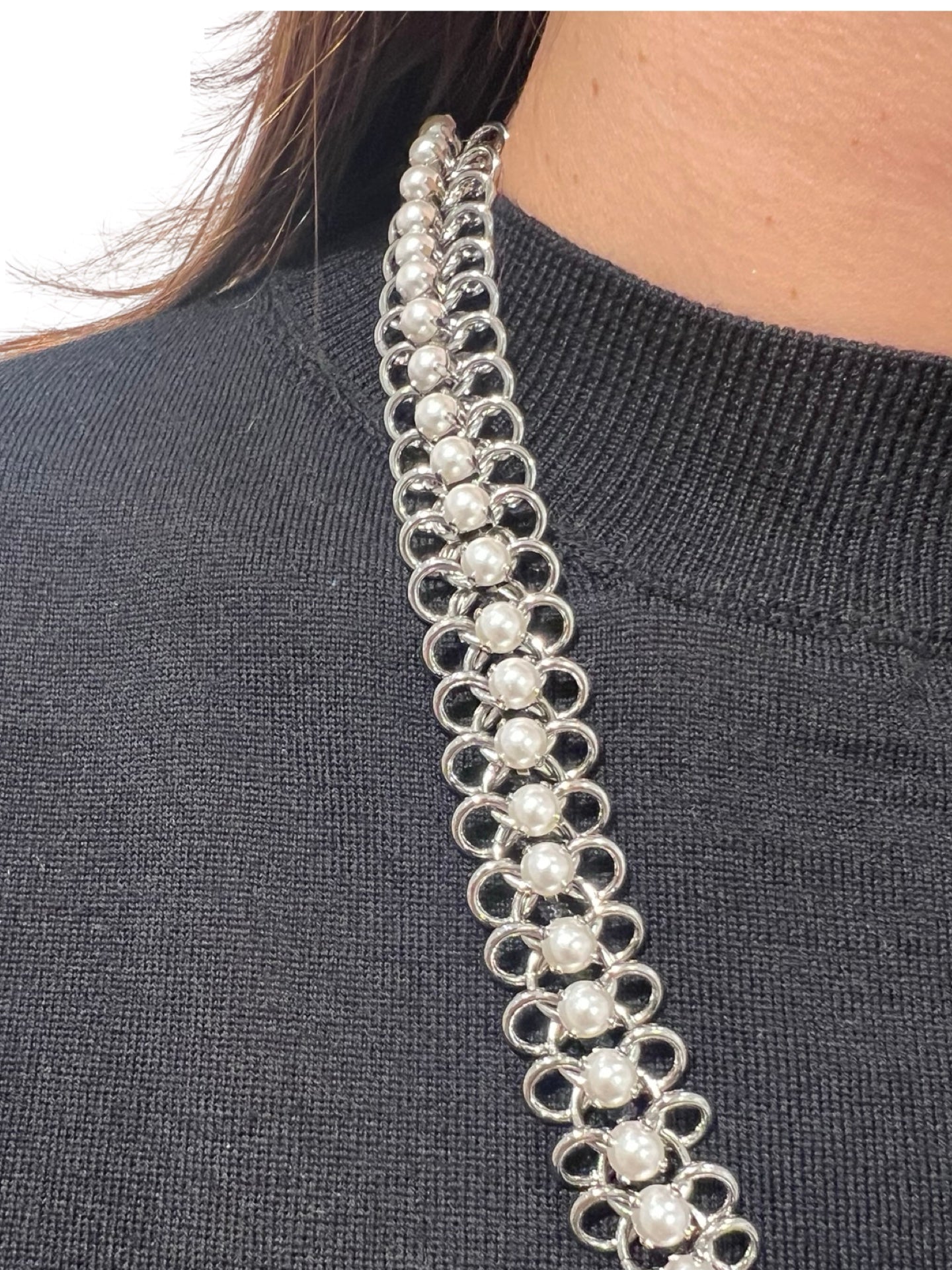 Collar Liviana Conti Metal y Perlas