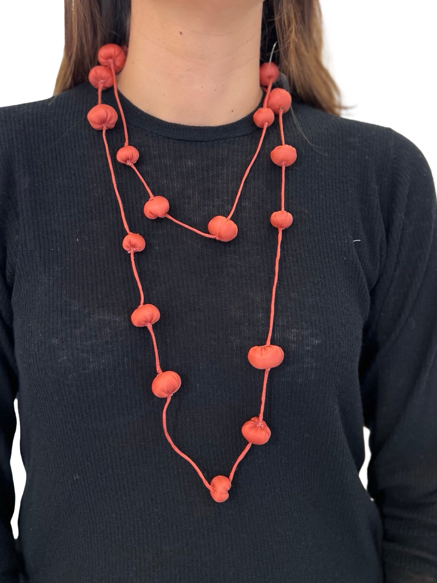 Collana Il Baco Da Seta Silk Balls Cocoon Blush nudo