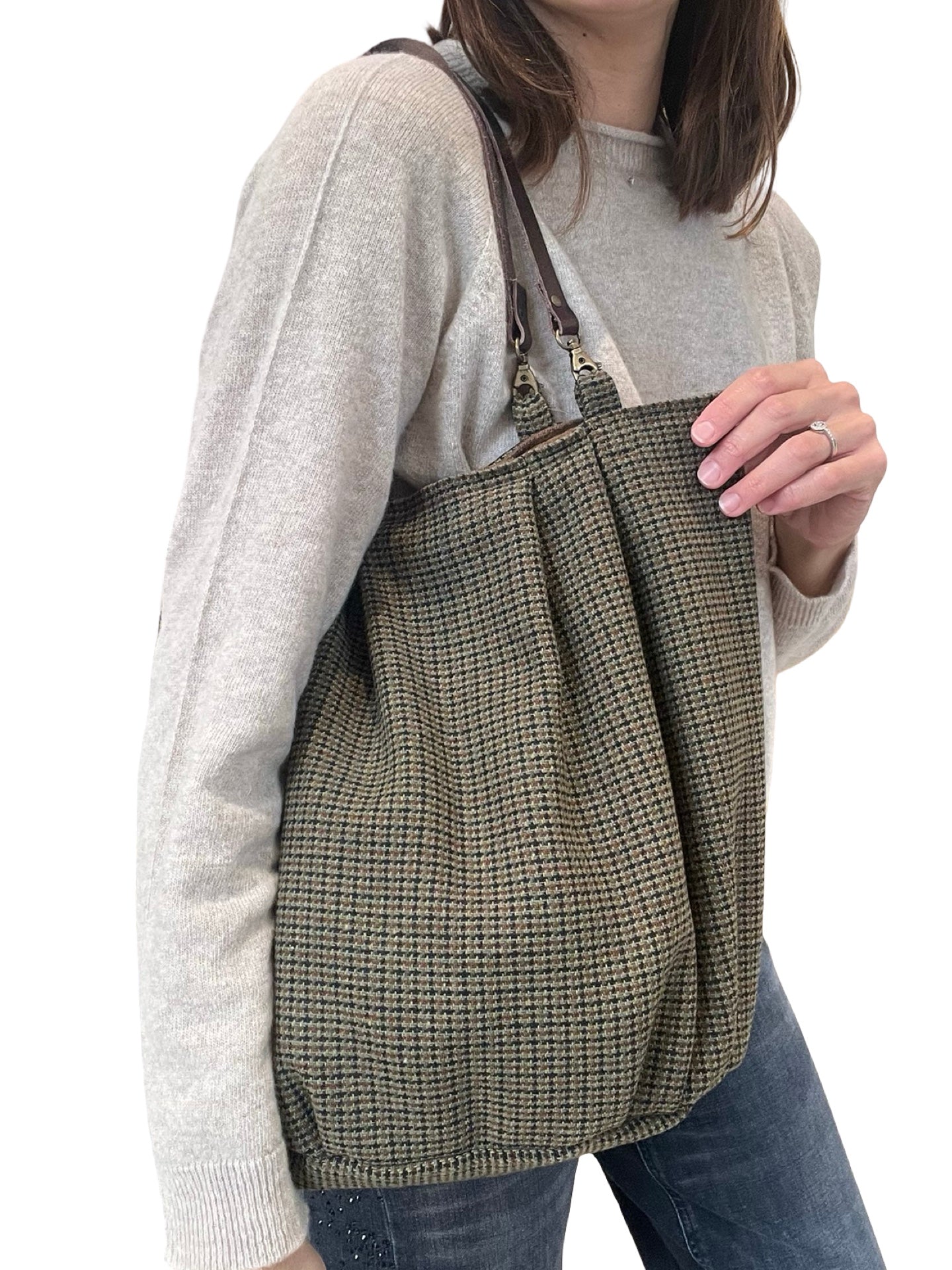 Borsa verde Vichy di Bianca