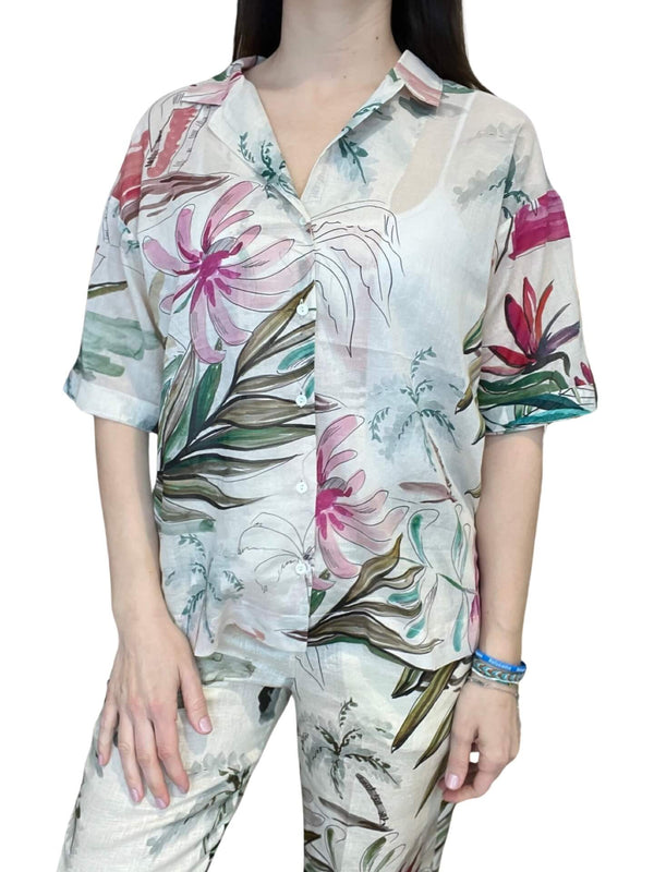 Diega Short Sleeve Palm Trees Shirt