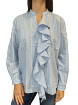 Diega Striped Ruffle Shirt