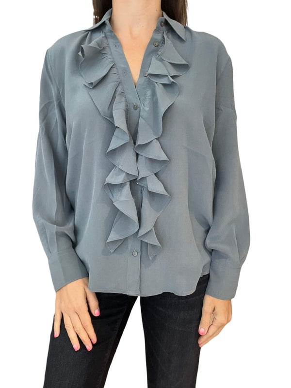 Diega Silk Ruffle Shirt