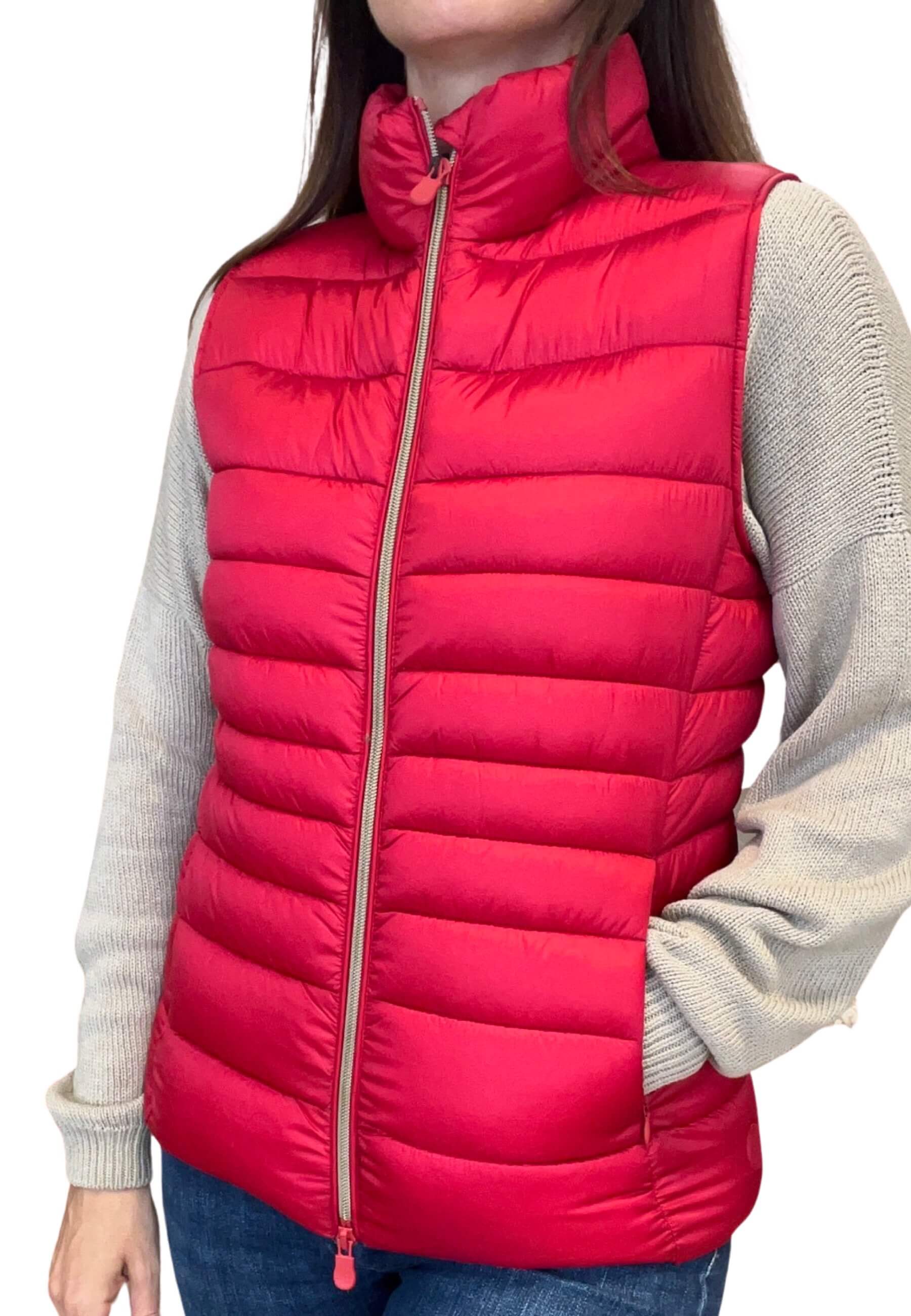 Chaleco Save The Duck Corto Rojo