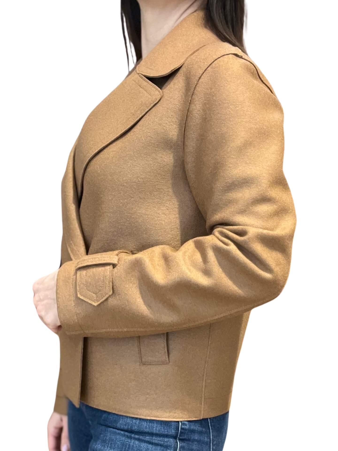 Chaqueta Harris Wharf London  Cruzada Corta Lana Toffe