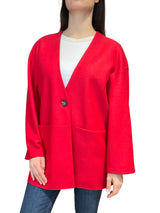 Harris Wharf London Long Wool Jacket Red