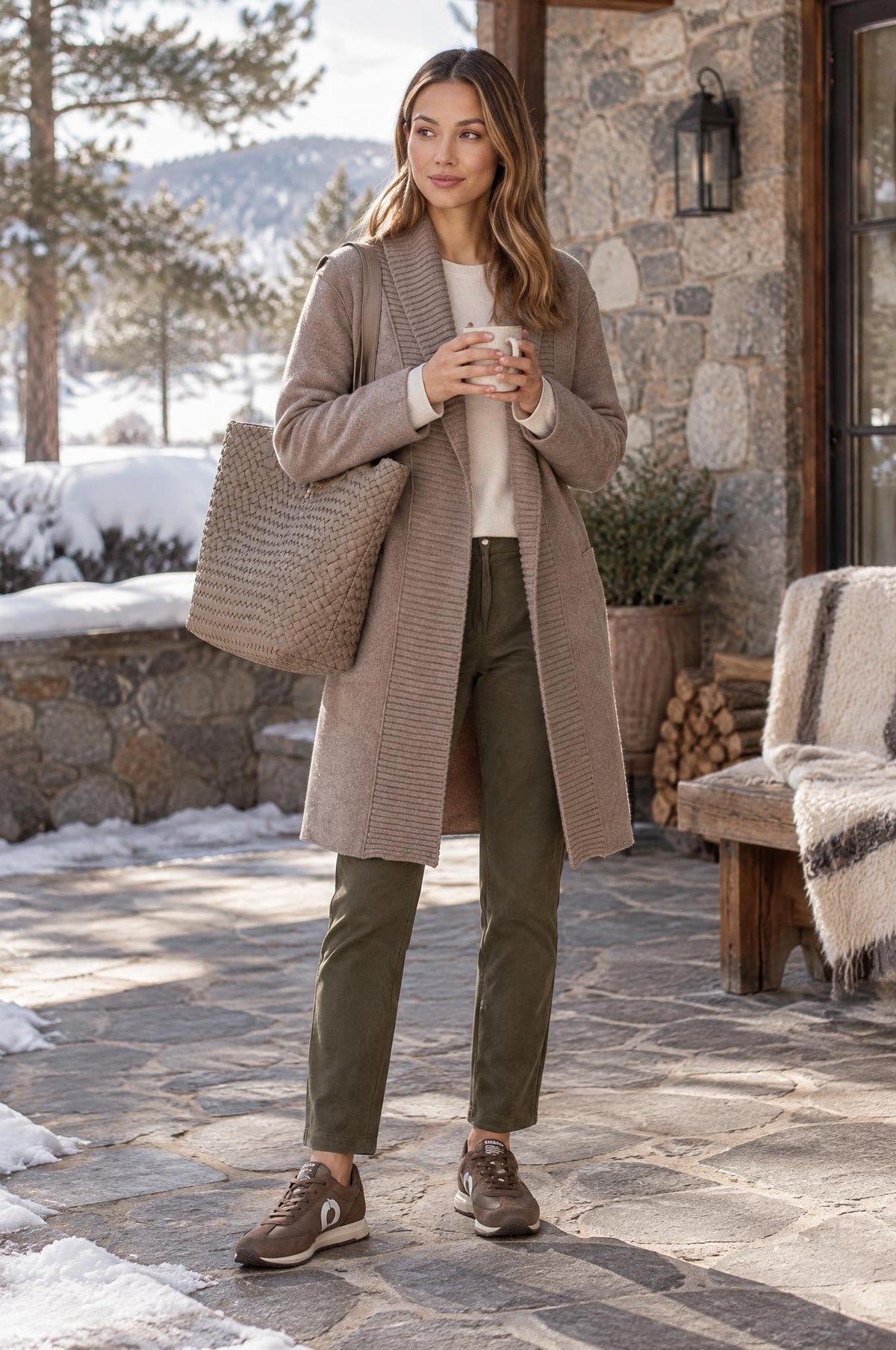Giacca in Lana Beige Rosso35