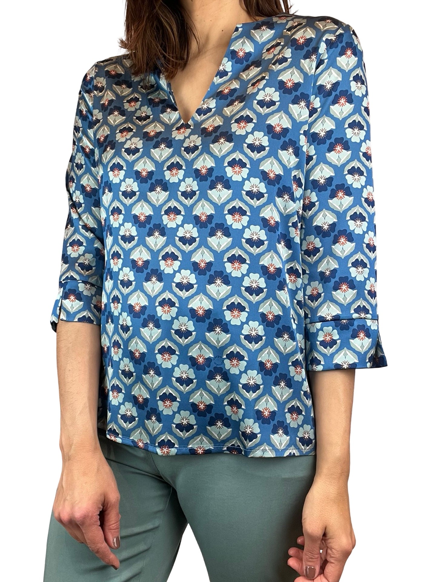 Blusa Monika Varga Margaritas Azul