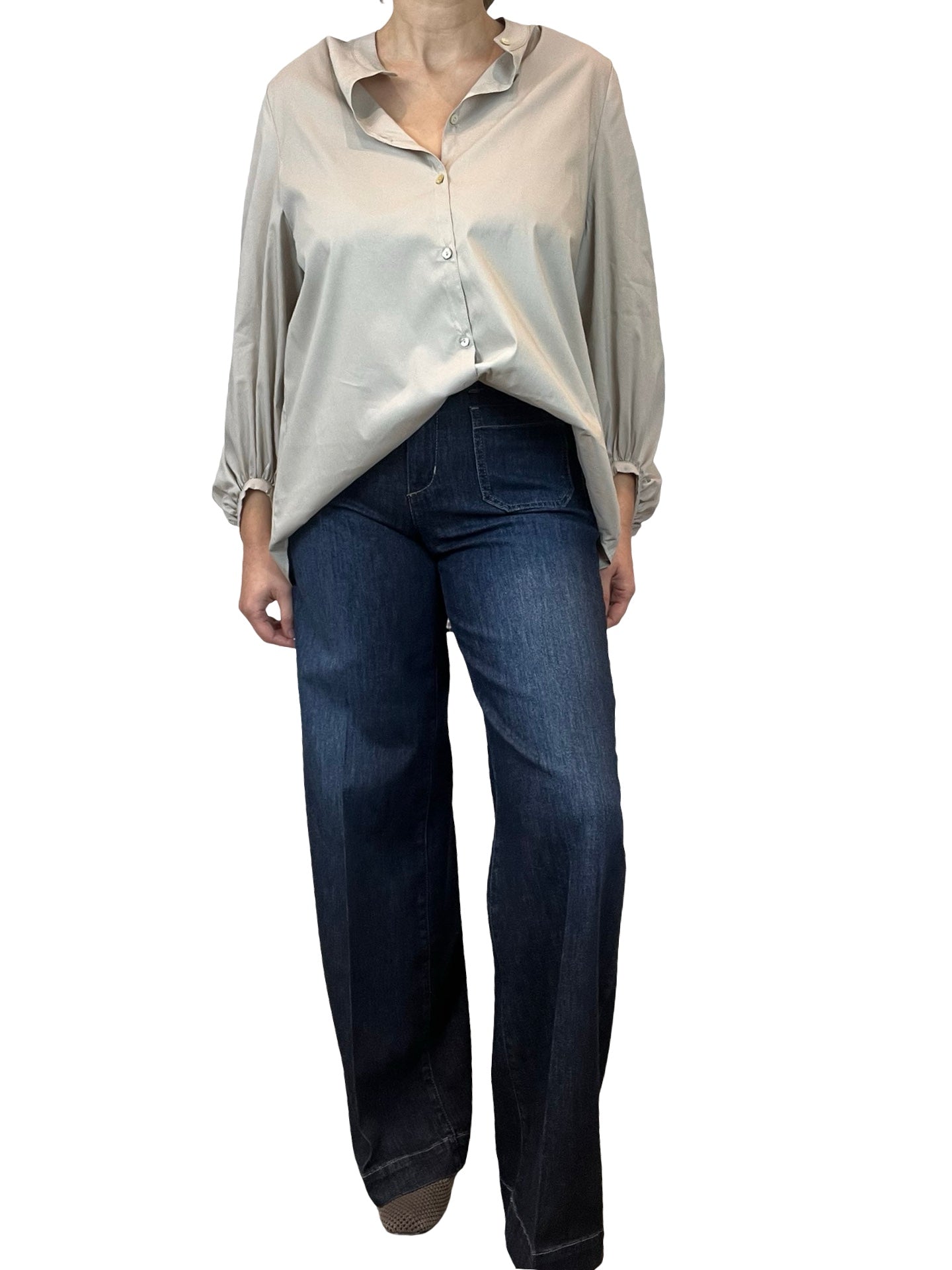 Adele Mao Gathered Sleeve Shirt