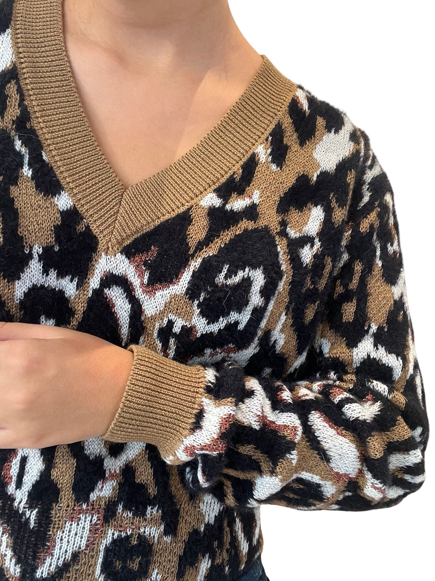 Jersey Akep Print Marron