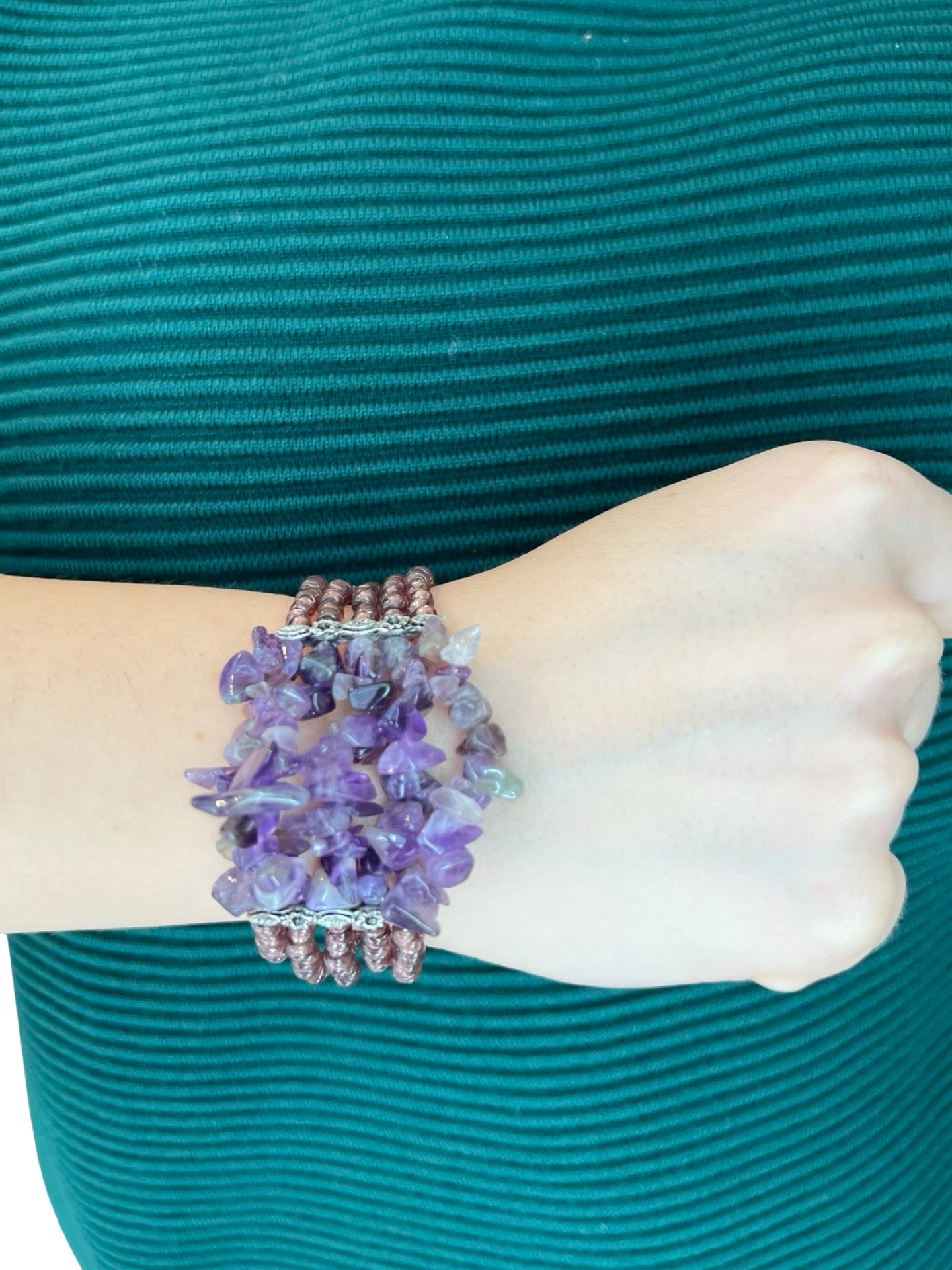 Bracelet Il Baco Da Seta Purple Stone Beads