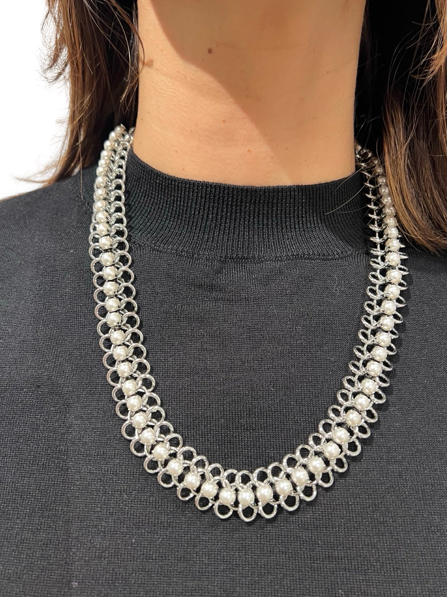 Collar Liviana Conti Metal y Perlas