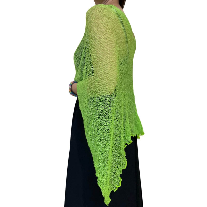 Poncho Il Baco Da Seta Lime Green