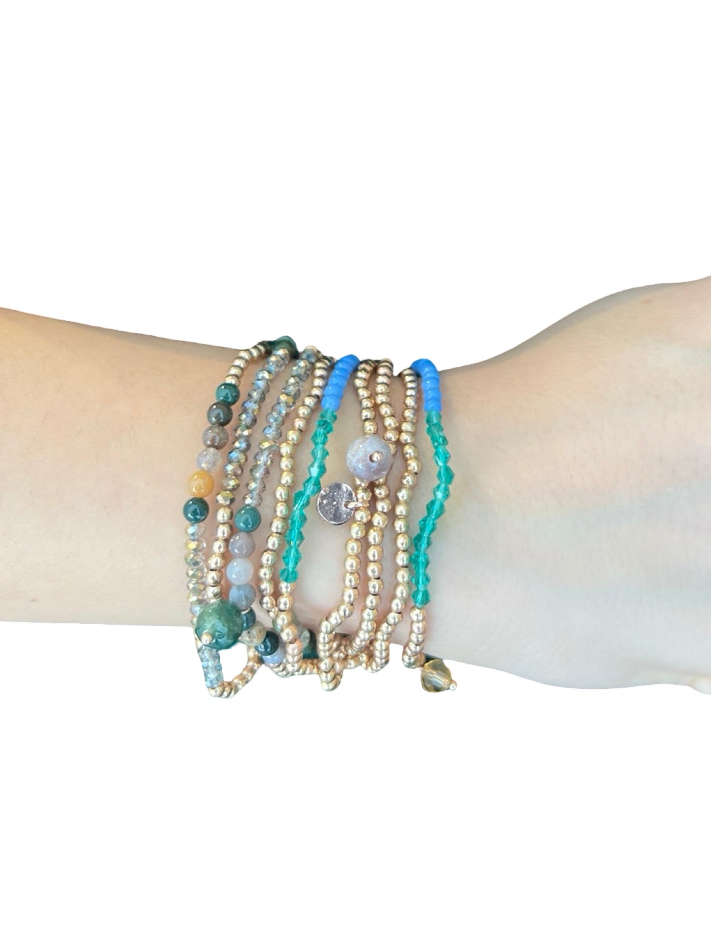 Bracelet Il Baco Da Seta Round Green Balls