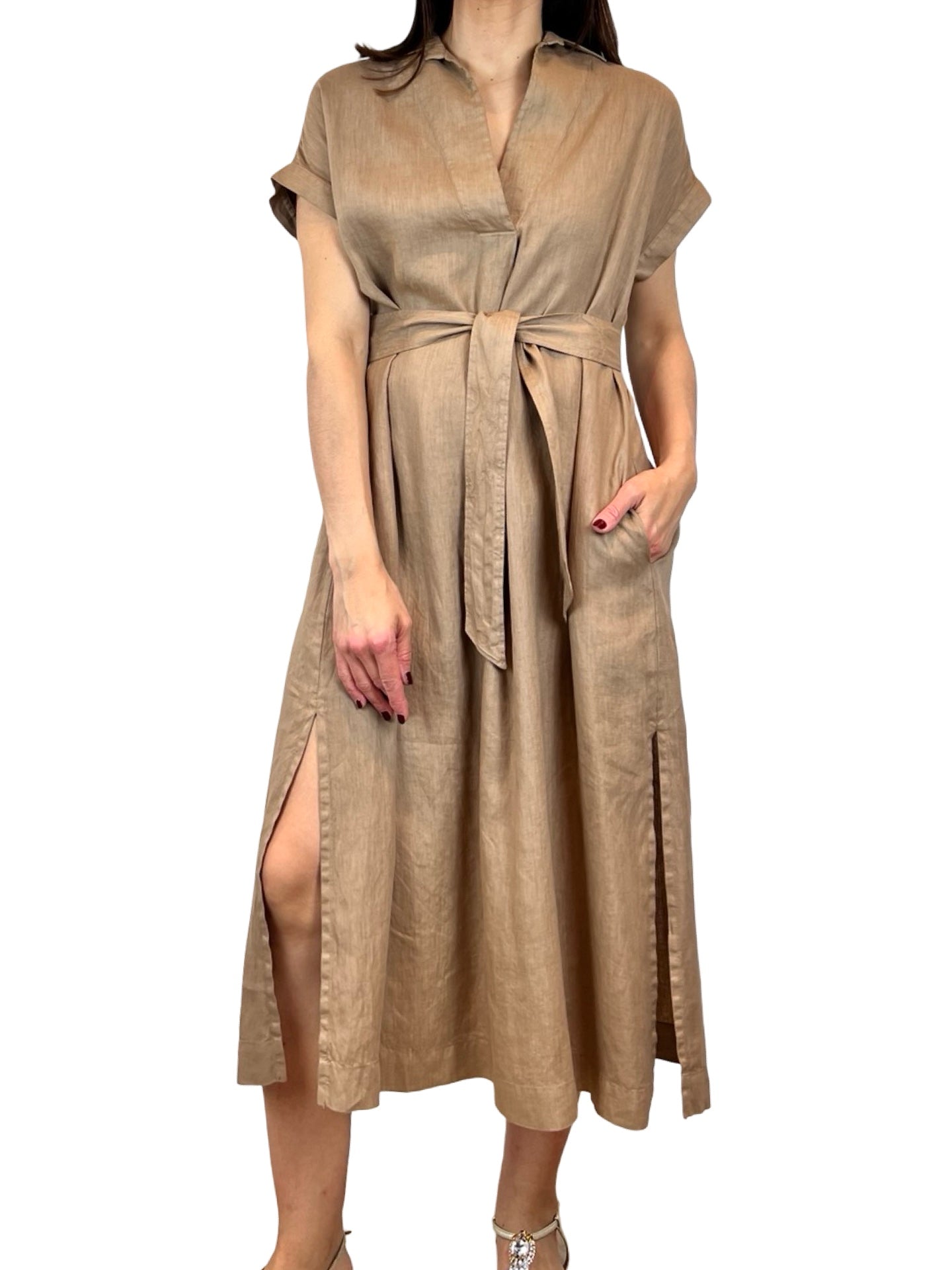 Vestido Rosso35 Pico Manga Corta