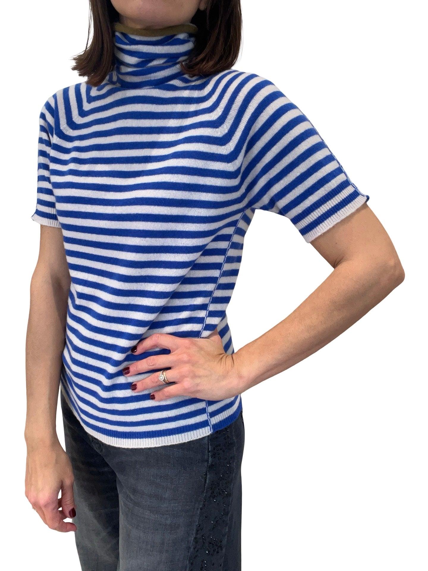 Striped Floor Jersey with Cisme Neck