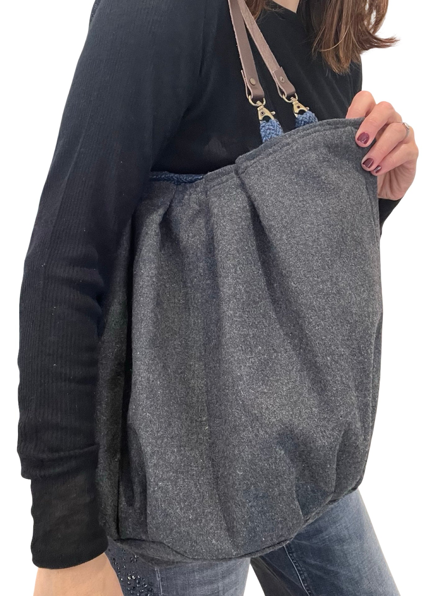 Borsa con punte blu di Bianca