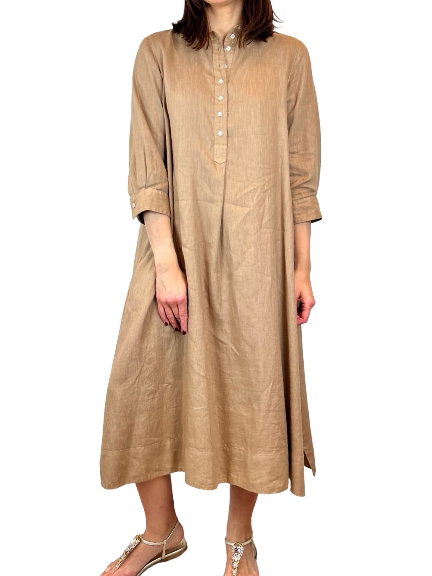 Vestido Rosso 35 Camisero Manga Francesa