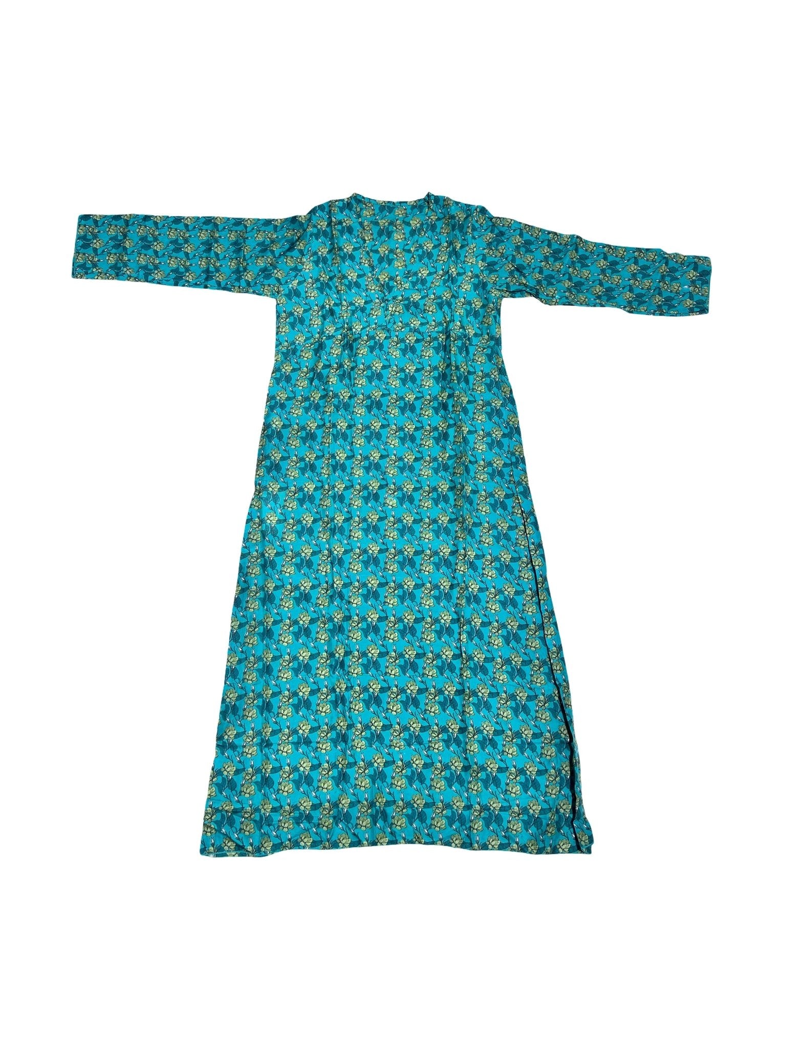 Vestido Mondo e Colori Seda Estampado Flor Azalea