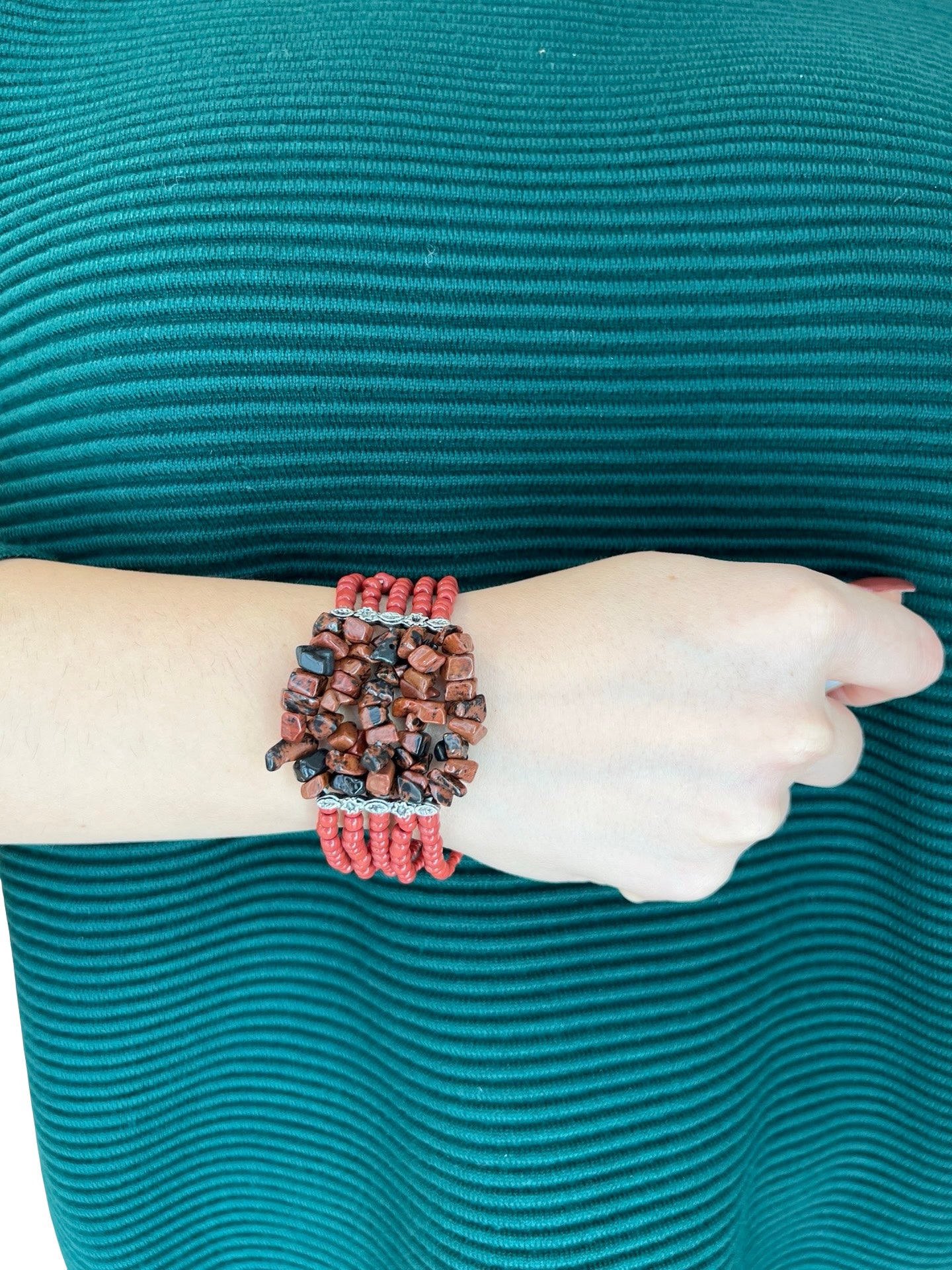 Bracelet Il Baco Da Seta Tile Stone Beads