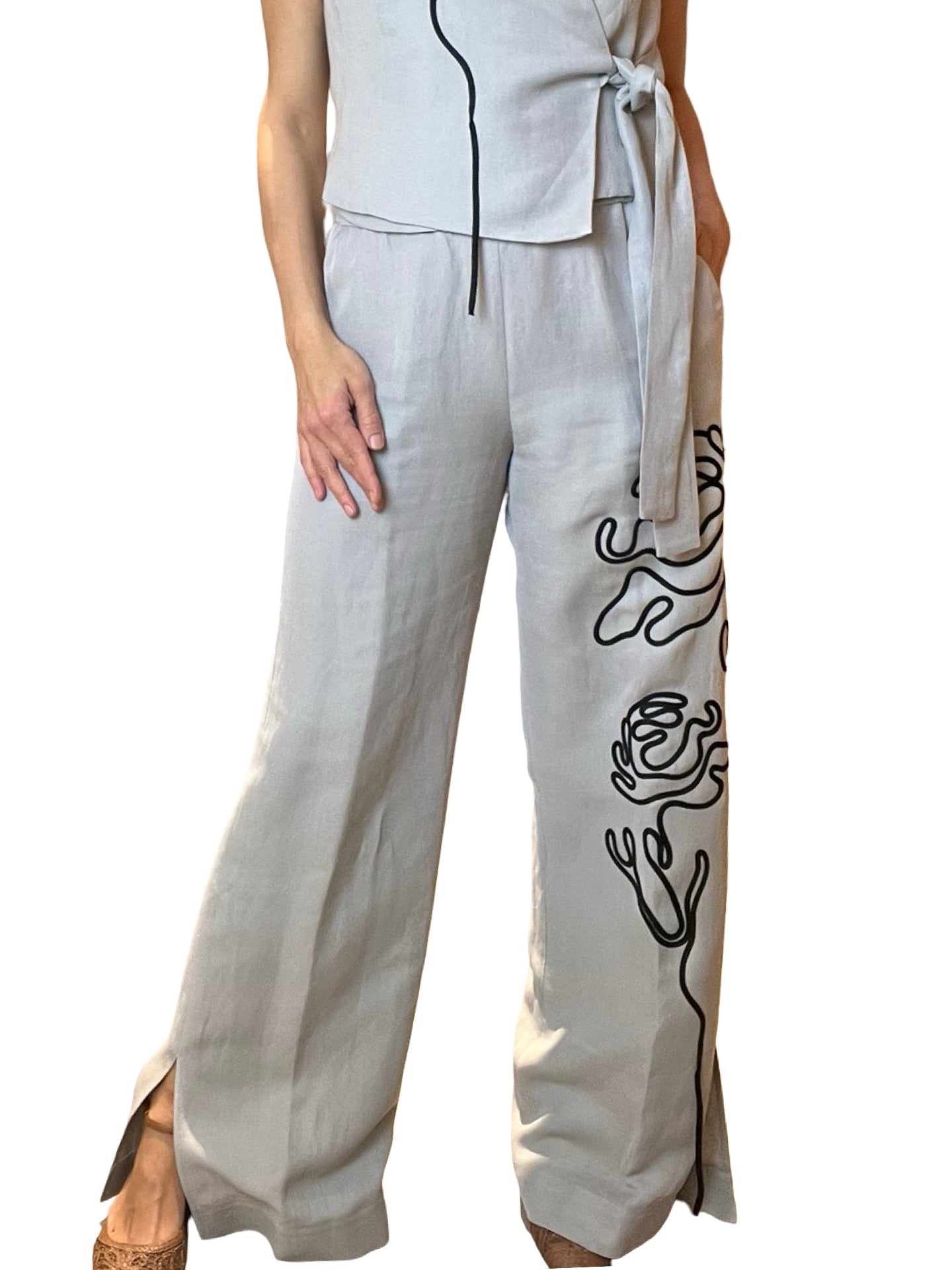 Pantalon Liviana Conti Bordado Ancho