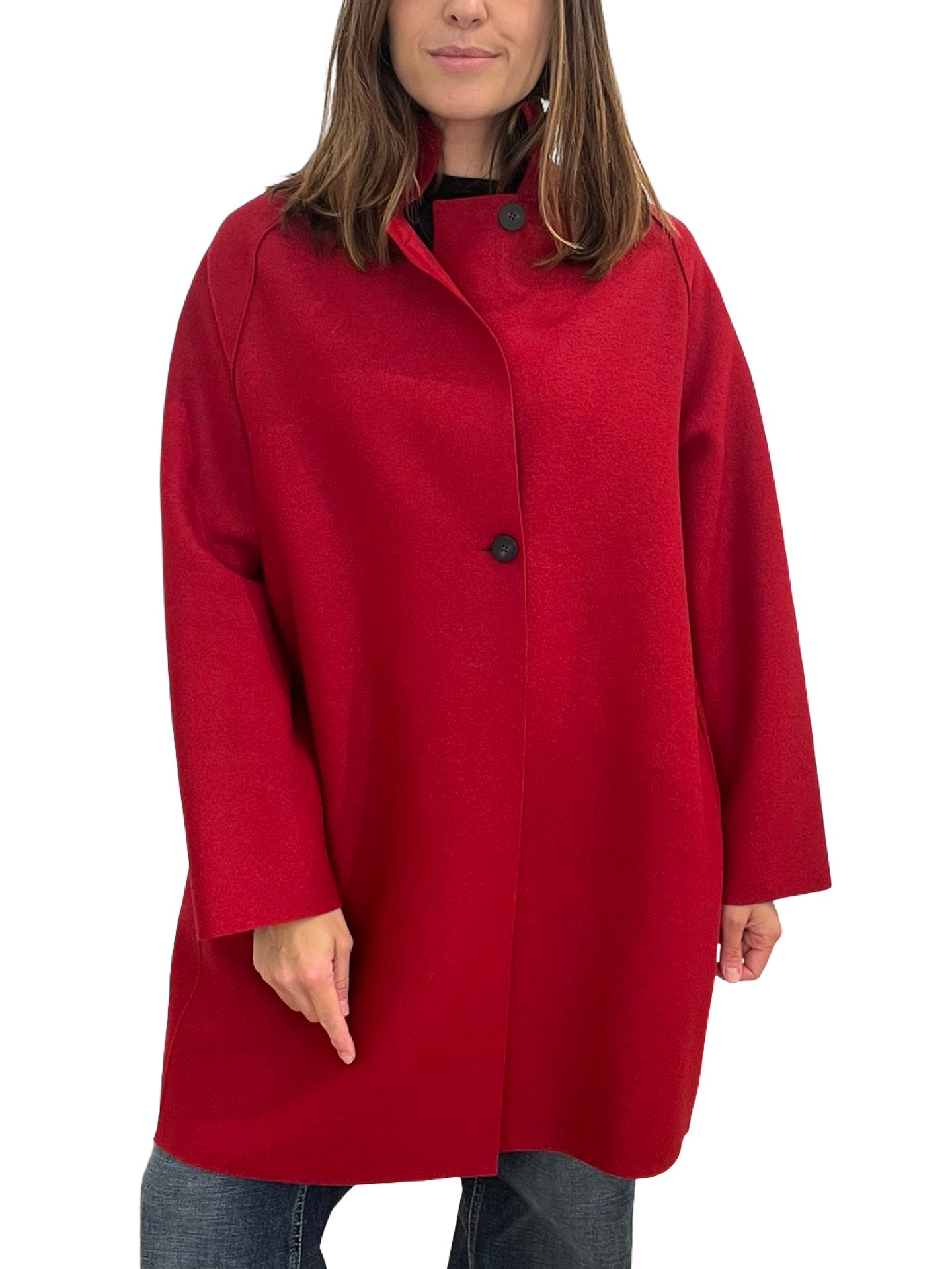 Cappotto a mantella dritto Harris Wharf London Rosso