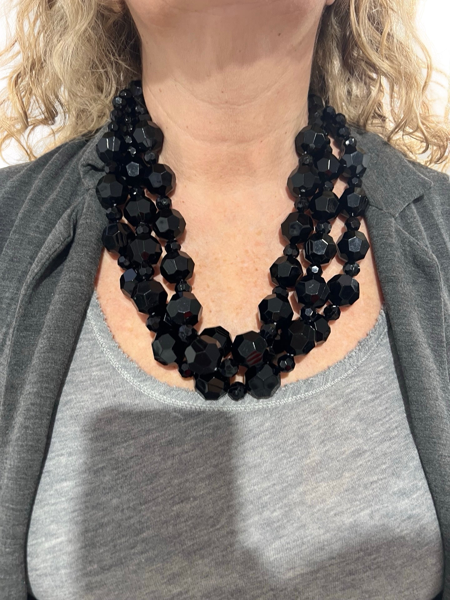 Fabrizio Marcantelli Necklace Stones 2 Sizes Altenada Black
