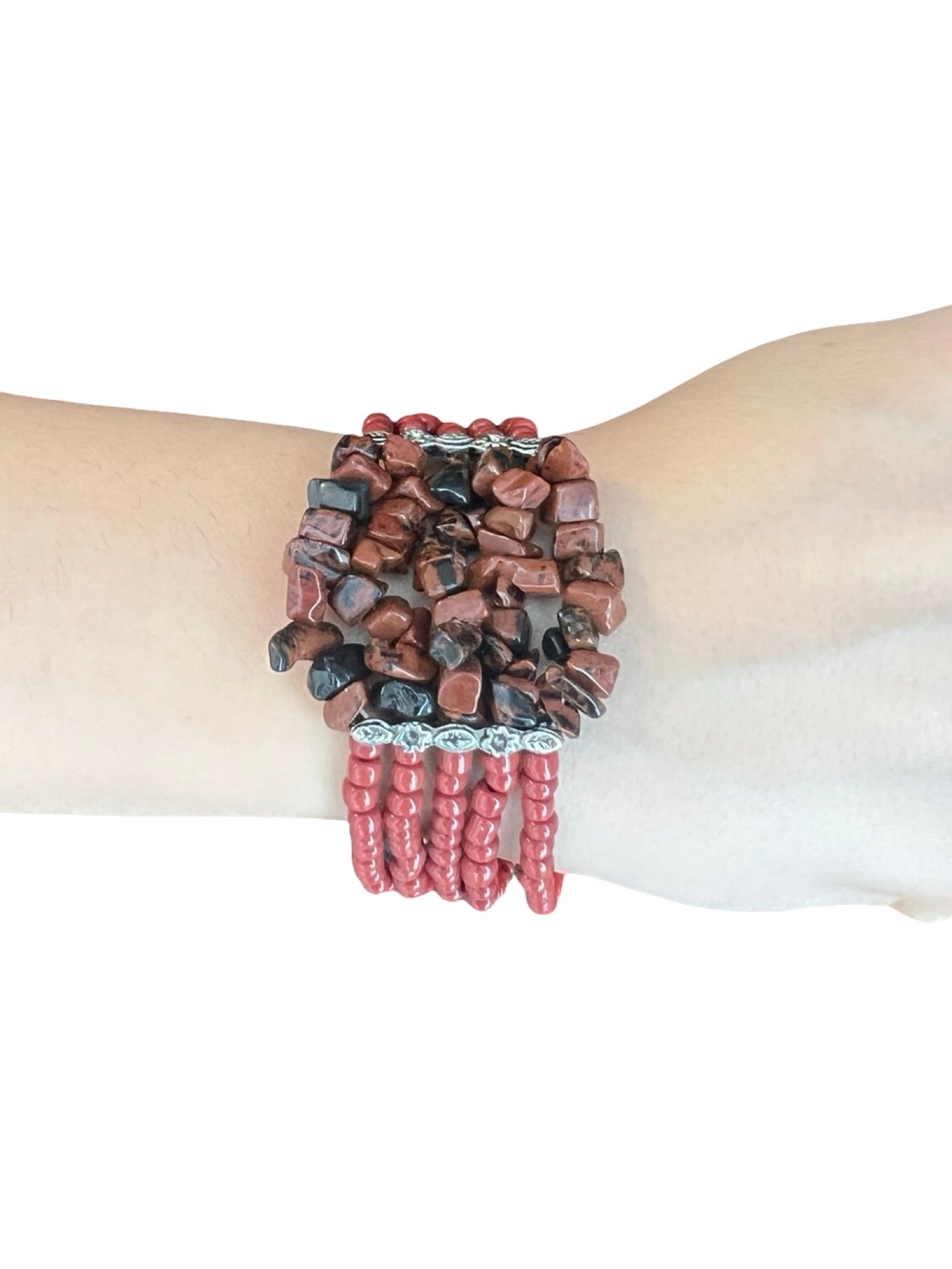 Bracelet Il Baco Da Seta Tile Stone Beads