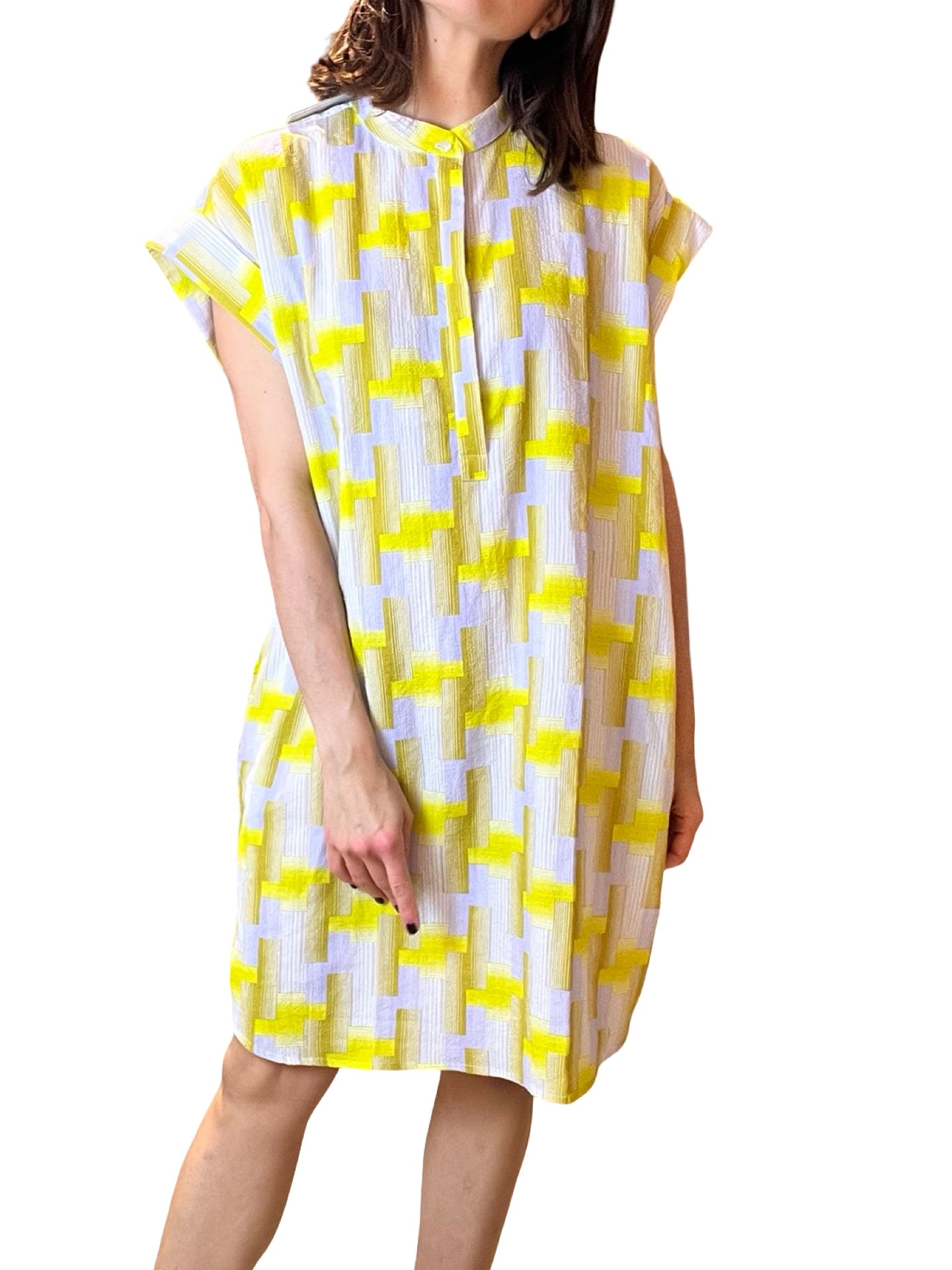 Vestido Mapoésie Estampado Geometrico C.Coreana