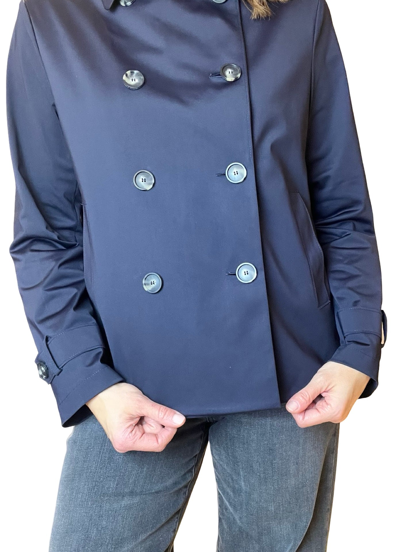 Harris Wharf London Trench Tecnica Navy Jacket