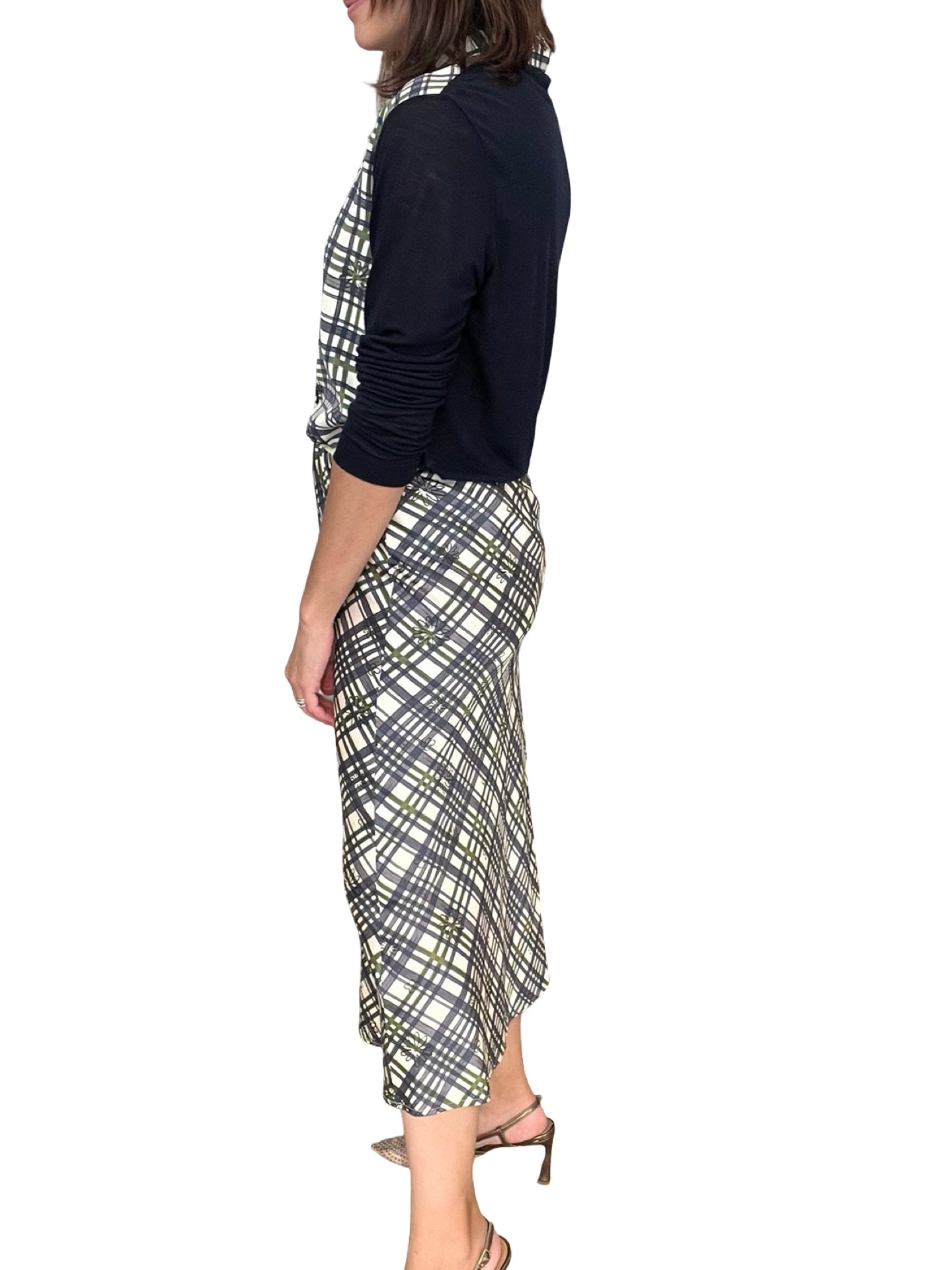 Gonna Whyci Milano a quadri e fiori