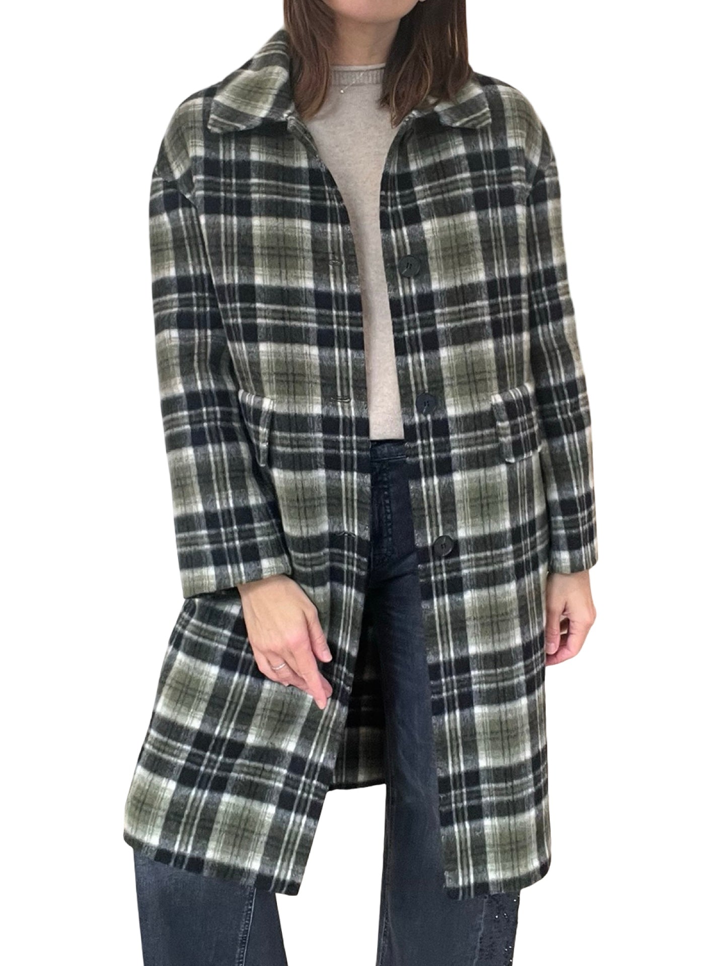 Cappotto lungo a quadri VLab