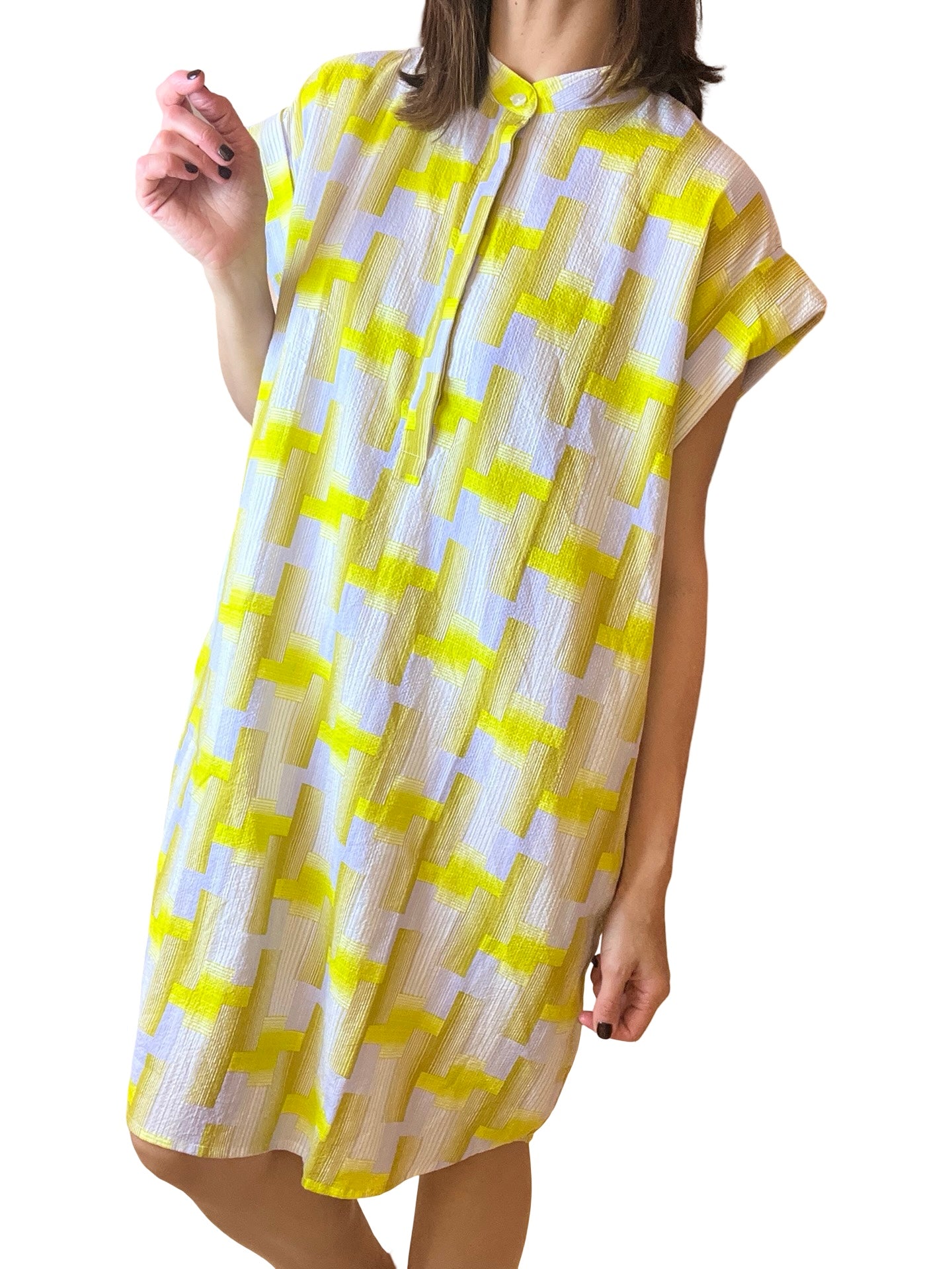 Vestido Mapoésie Estampado Geometrico C.Coreana