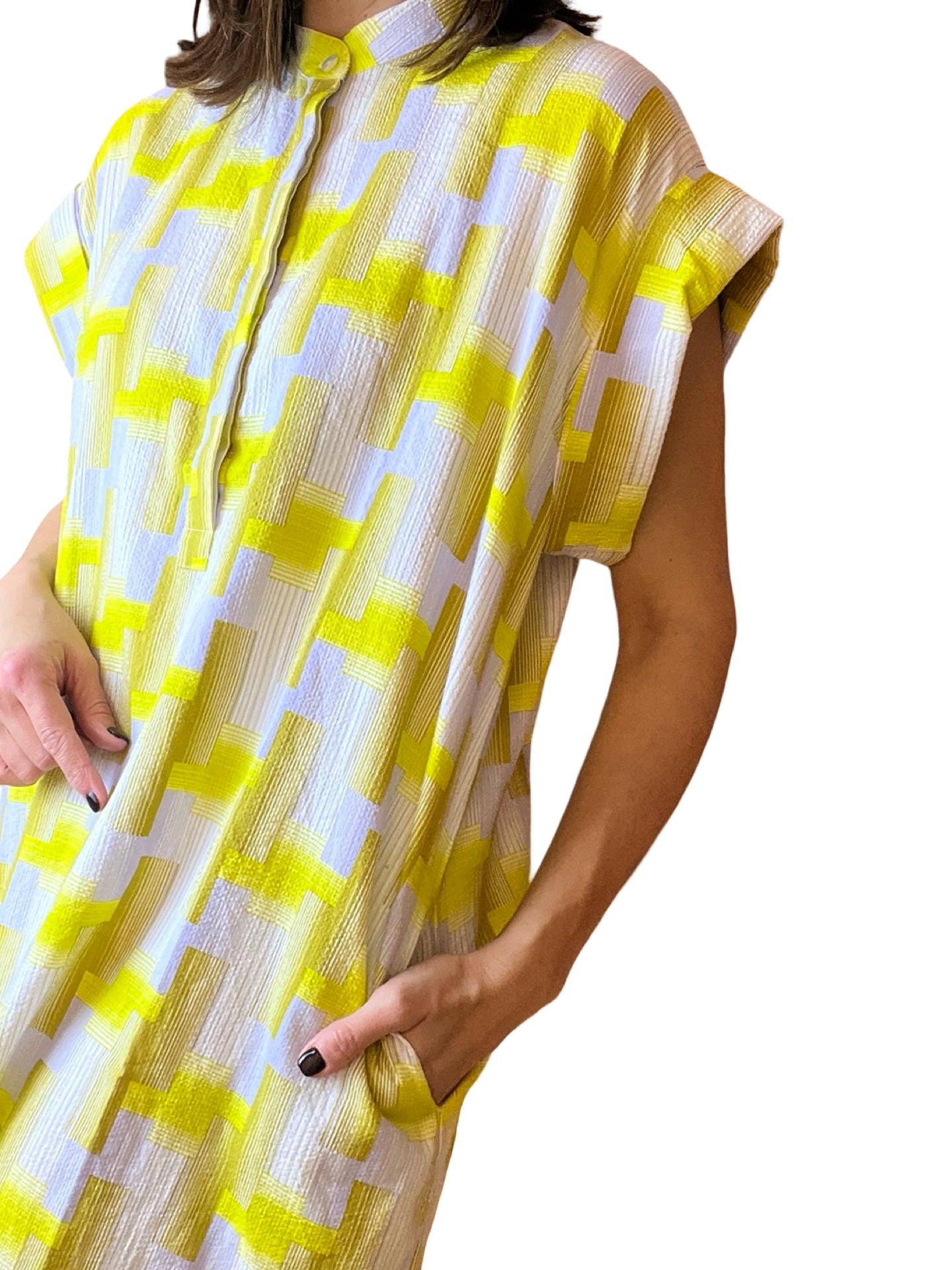 Vestido Mapoésie Estampado Geometrico C.Coreana