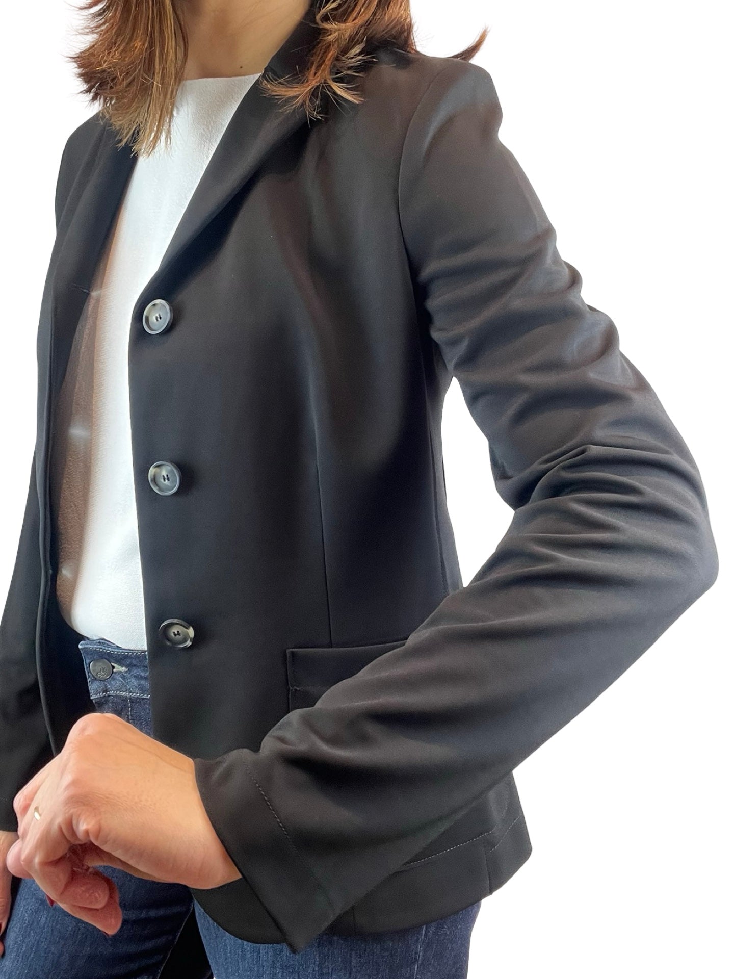 Blazer Harris Whar London Fitted Crepe Negra