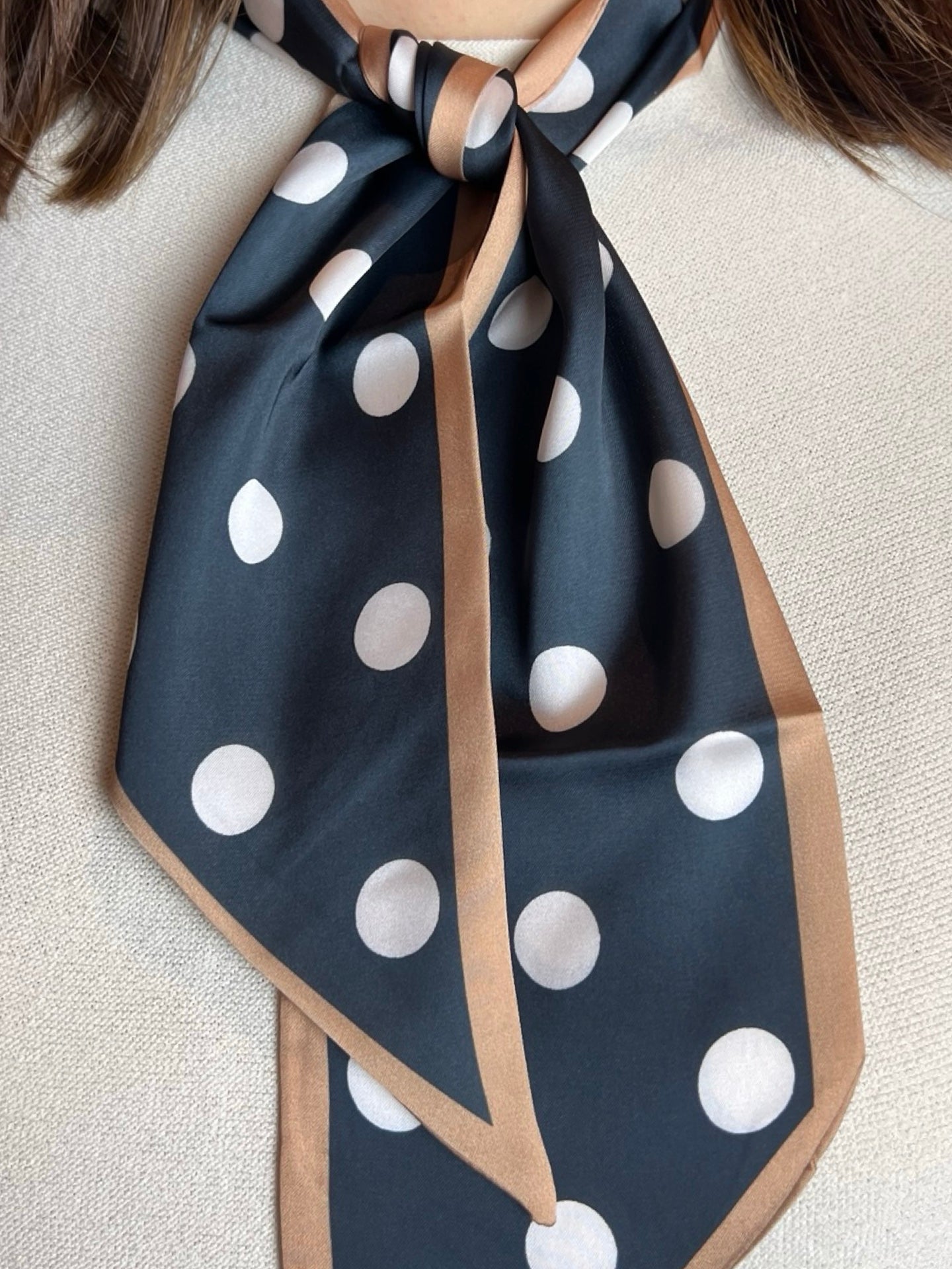 Twilly Il Baco Da Seta Fino Estampado Motas