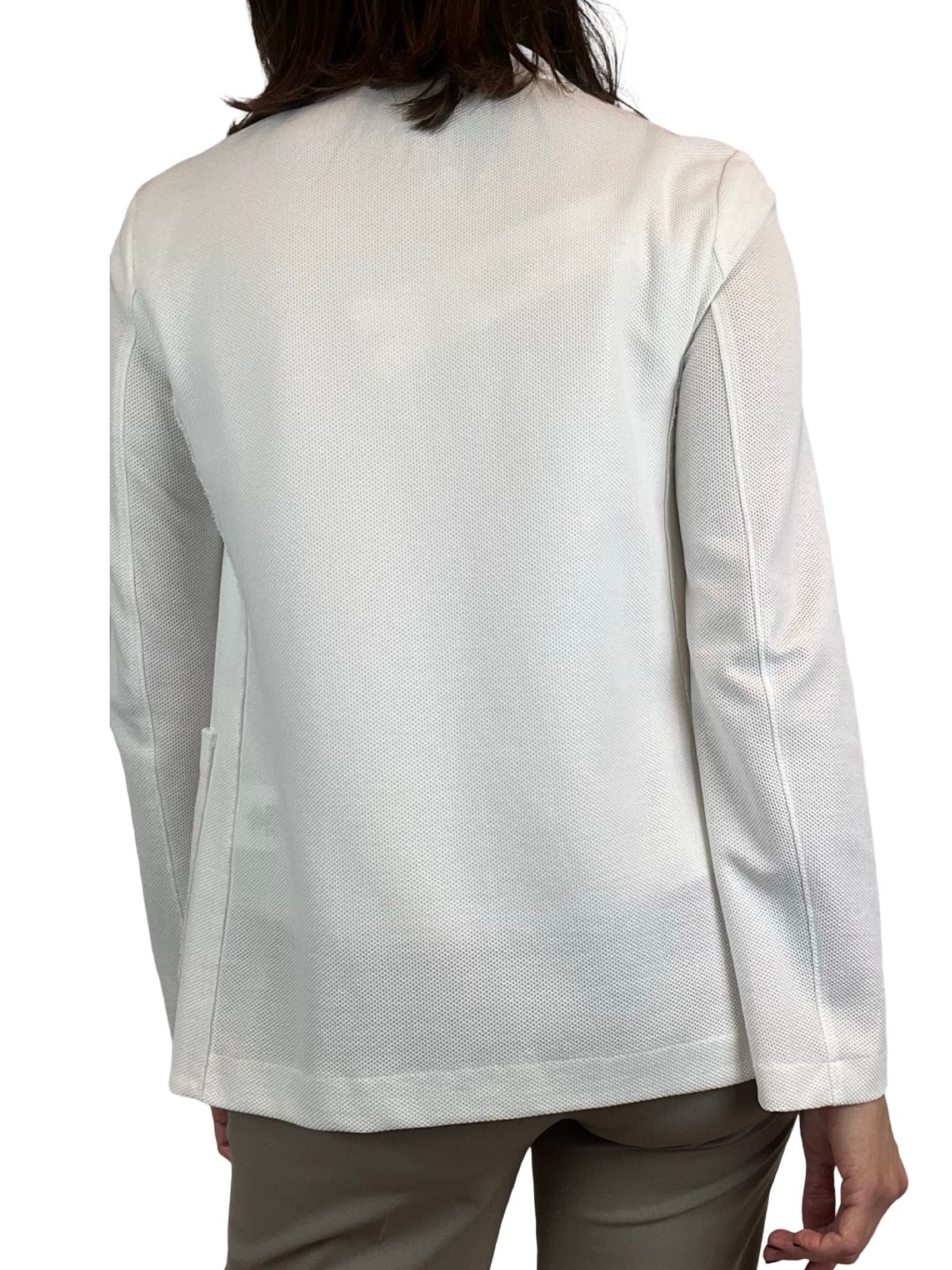 Harris Wharf London Stand Up Honeycomb White Blazer