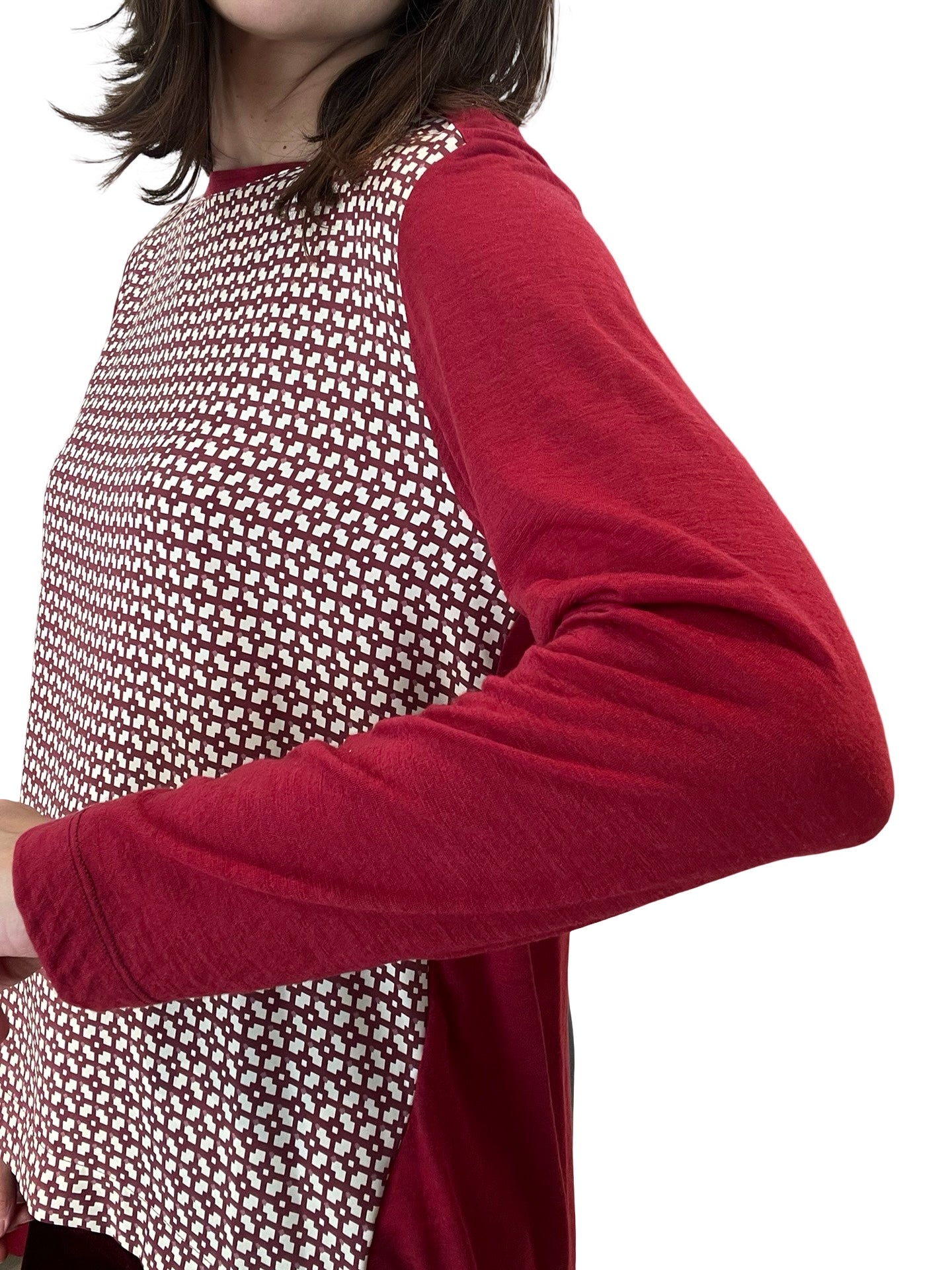 T-shirt carré en maille et soie Whyci Milano